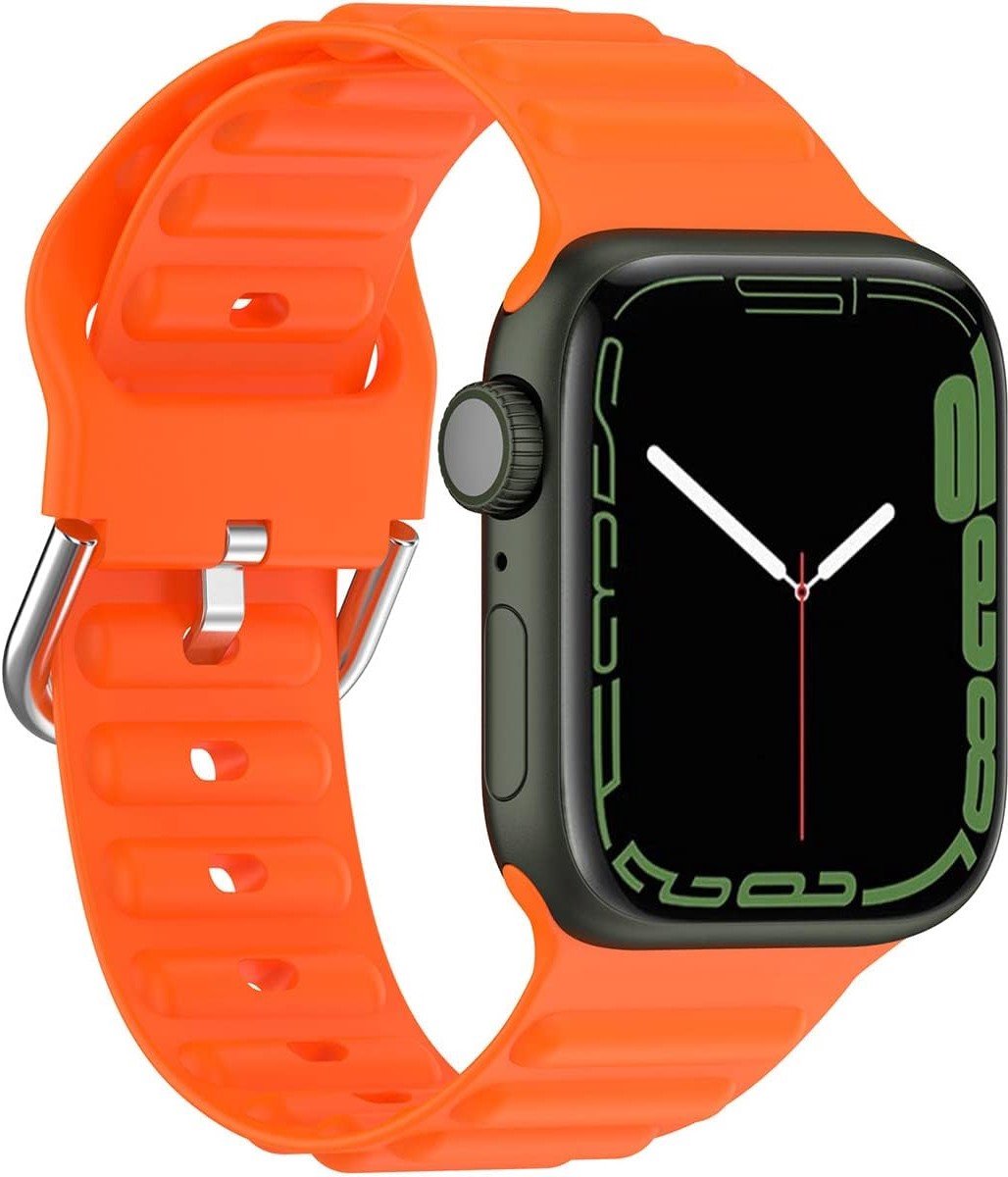 Zachte siliconen sportband voor Apple Watch 38mm tot 49mm, vervangbare armband voor heren en dames, geschikt voor iWatch SE en Series 1-8