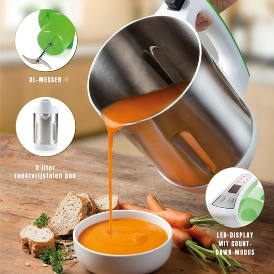 YOR® Soepmaker - Soepmakers - Soupmaker - Zilver - ‎18cm x 23cm x 33cm van Yor — afbeelding 2