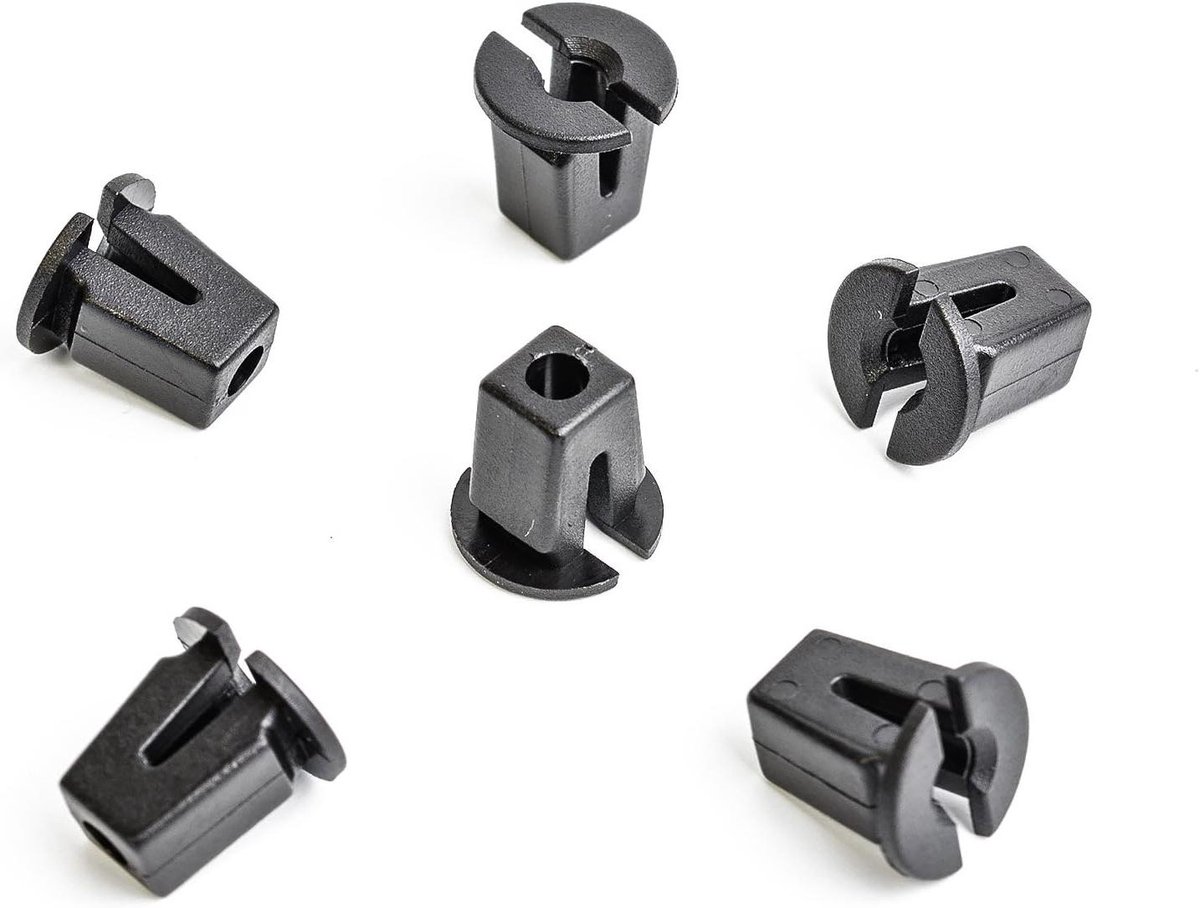Universele Clips - Kunststof Clips - Auto Interieur - Spreidmoer Design - 10 Stuks - Zwart