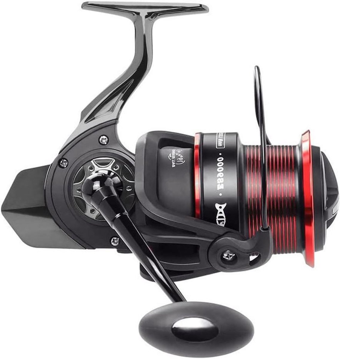 Metalen Vismolen - Spinning Reel - Karper Vissen - CNC Metalen Tuimelaar - ES9000 - Zwart Rood