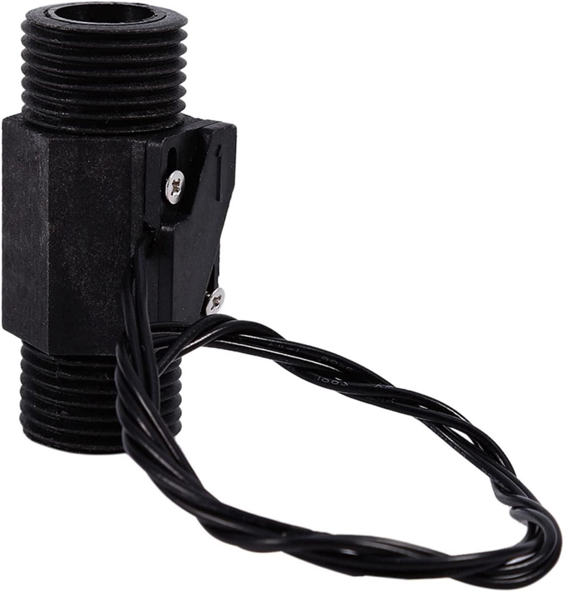 Water Flow Sensor - Flow Switch - Waterverwarming - Magnetisch Ontwerp - G1/2" - Zwart