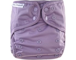 Stoffen Luier Overbroek - Wasbare Luier Broekje - Baby Verschooncomfort - Meegroeiend Met Knoppen - 5-16 kg - Mauve Patroon
