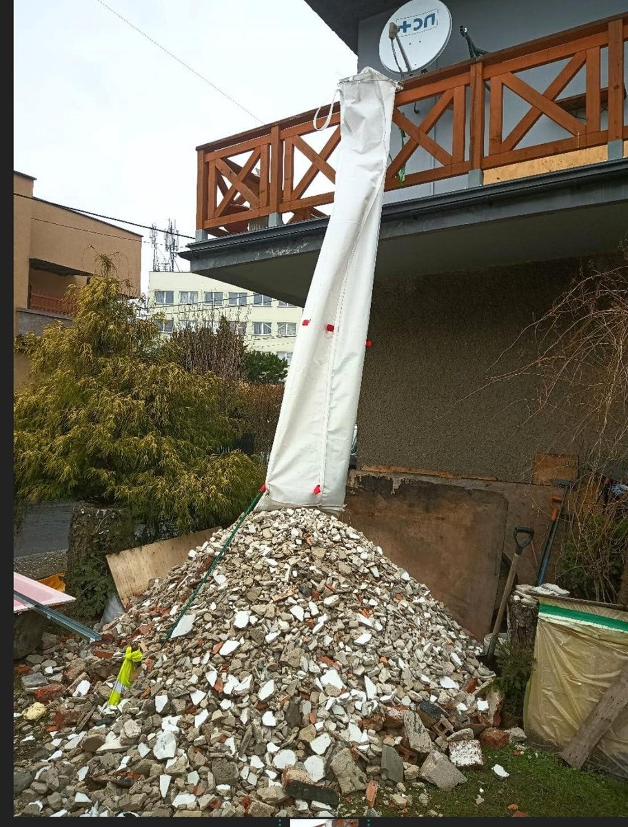 Bouw Afvalpijp - Puizenpijp Steigerbuis - Bouwen en Renoveren - Stabiel en Flexibel - 14 meter - Wit