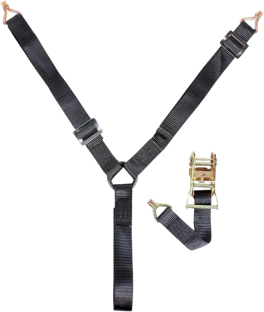 Ratel Y-riem - Spanband - Banden Vastzetten - Volledig Verstelbaar - 1.5 Inch - Zwart