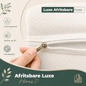Housse de luxe amovible avec "Régulation de l'humidité", "Lavable à 30°" et "Anti-allergènes".