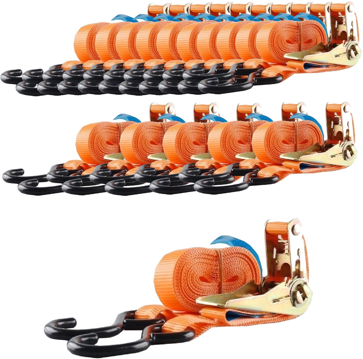 15x Ratelspanband 5m 800kg 0,8t 0,8to ORANJE 2st