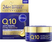 NIVEA Q10 Anti-Rimpel Nachtcrème voor Vrouwen - Extra voedend - Gezichtscreme Droge tot Zeer Droge Huid - Anti-Rimpel Crème - Creatine – 50 ml