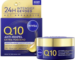NIVEA Q10 Anti-Rimpel Nachtcrème voor Vrouwen - Extra voedend - Gezichtscreme Droge tot Zeer Droge…