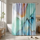 BOTC Rideau de douche Anti Moisissure - Anneaux inclus - Imperméable - 180x180cm