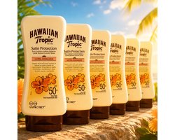 Hawaiian Tropic - Glowing Protection Lotion SPF 50 - 6 x 170 ml - Voordeelverpakking