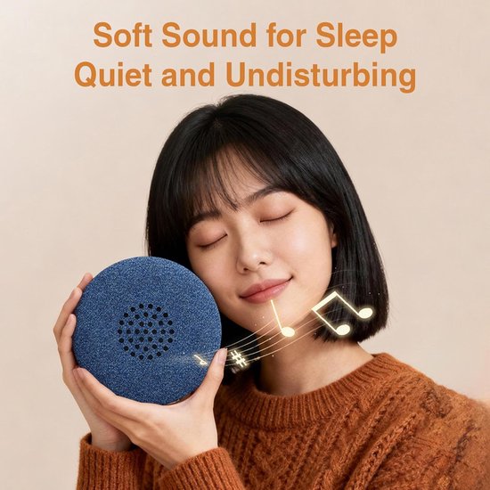 Slaap Geluidsmachine - Nachtkastje Speaker - Ontspannen Slapen - Nul Standby Verbruik - 9.6 x 9.6 x 1.1 cm - Blauw — afbeelding 3