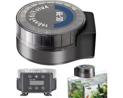 Automatische Vis Feeder - Voederautomaat Aquarium - Gezond Voeren - Precisie Dosering - 140 ml - Zwart