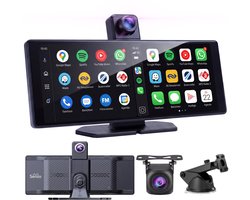 Senzo CarPlay Scherm 10.26 Inch - Met 4K Dashcam - Android Auto Scherm - Achteruitrijcamera - Geschikt Voor Apple Carplay & Android Auto