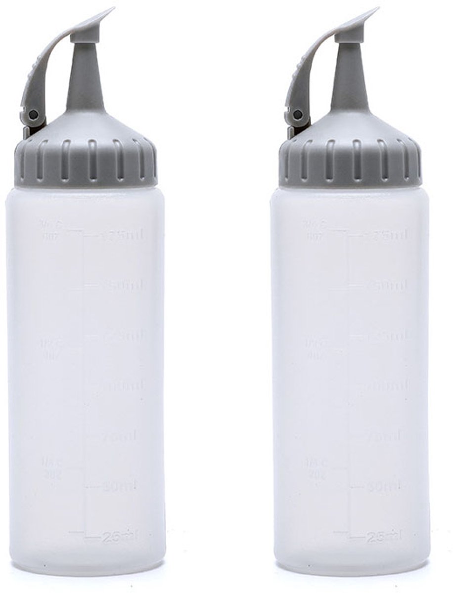Flexibele fles voor decoratie – Sausfles – Transparant,Grijs 175 ml