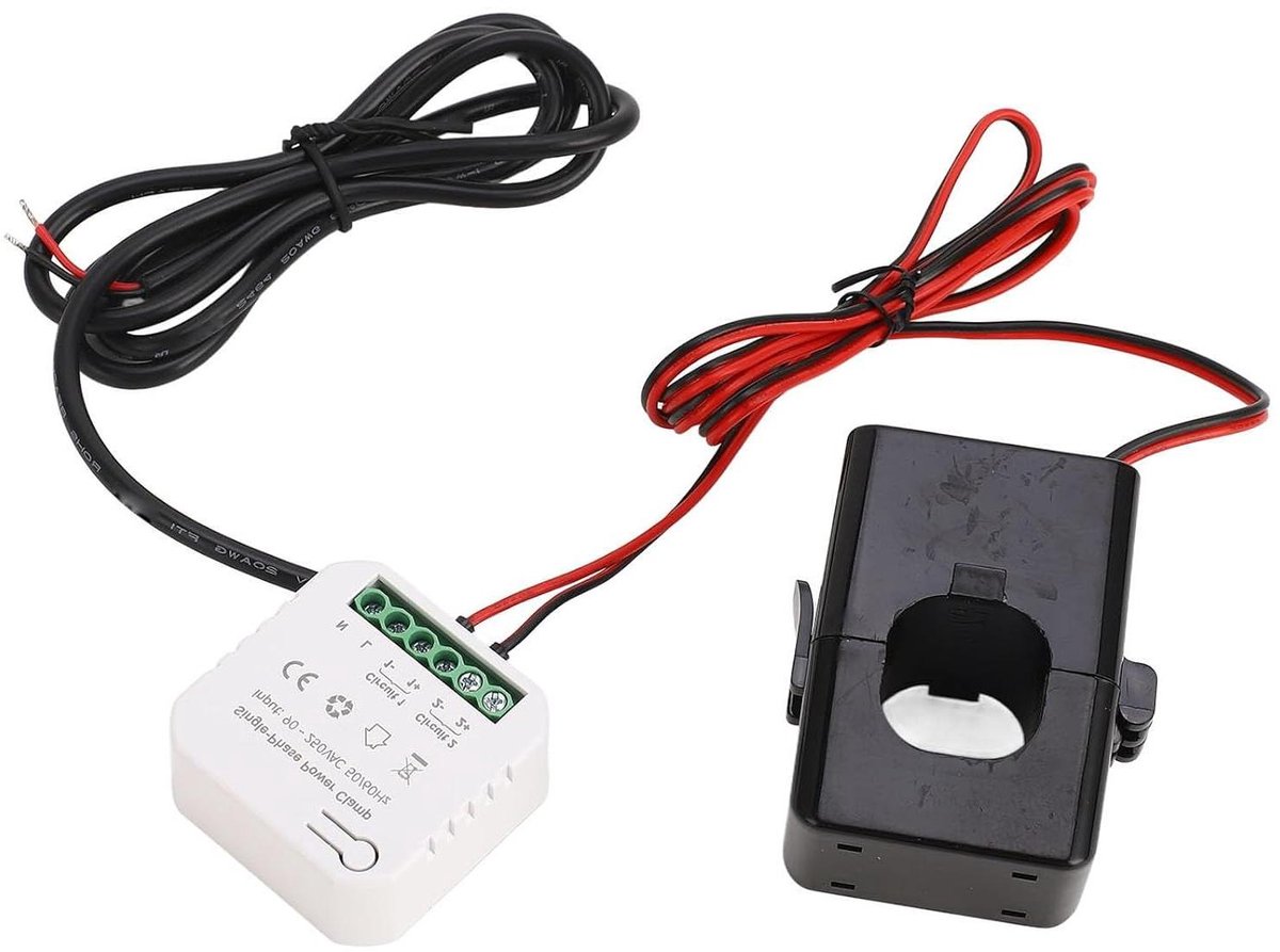 Slimme Energiemeter - Energieverbruik Monitor - Energie Verbruik Meten - Twee-Weg Monitoring - 12 x 9 x 7 cm - Wit