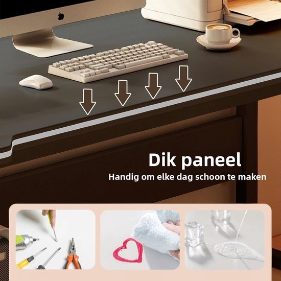 Gaming Bureau - Computer bureau - Thuiswerken - Robuuste constructie - 80x50cm - Zwart — afbeelding 5
