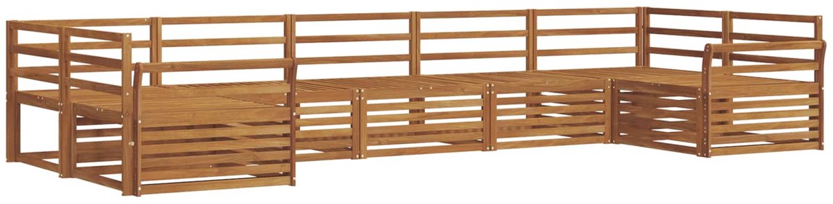 vidaXL Buiten - bank - set - 7 - st - 7-zits - Naturel - Massief - Acacia - Hout