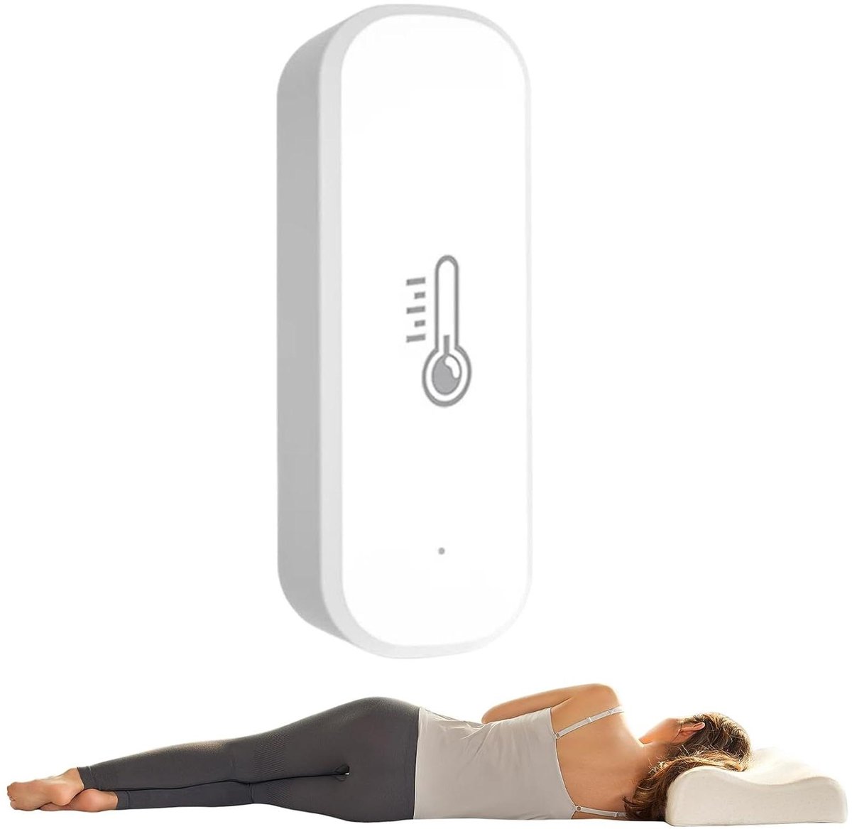 WiFi Thermometer Hygrometer - Slimme Klimaat Sensor - Binnenklimaat Monitoren - Real-time App Bediening - IP65 Waterdicht - Wit