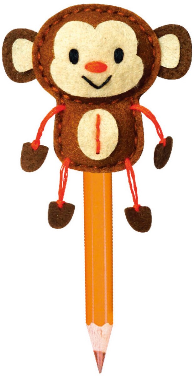 Avenir potloodtopper aap - kleurrijke potlood accessoire voor kinderen.