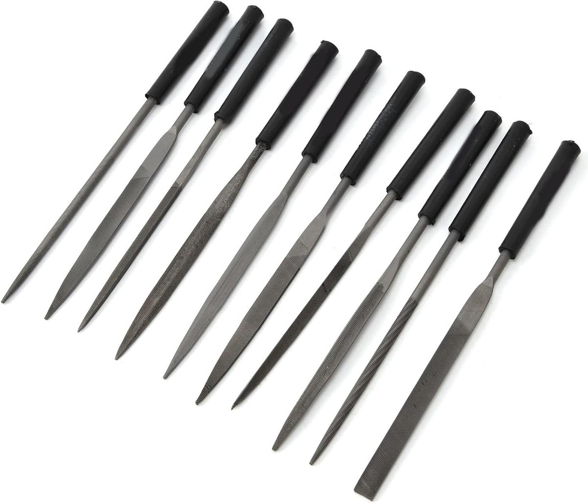 Mini Naaldvijlenset - Precisievijlen Metaalvijlen - Metaal Bewerken - Antislip Handgrepen - 4 x 160mm - Niet gespecificeerd