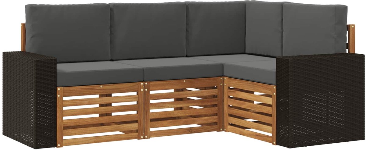 vidaXL - Buiten - bank - set - 4 - st - Polyester