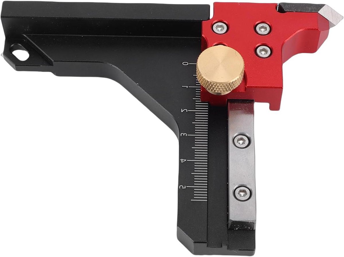 Hoogtemeter Tafelzaag - Dieptemeter Houtbewerking - Precisie Instellen - CNC Aluminiumlegering - 230 g - Zilver