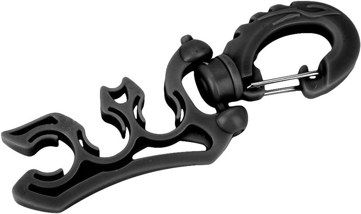 Duikslanghouder Clip - Duikuitrusting Organiseren - Roestvrij Staal PP - 115 cm - Zwart Geel