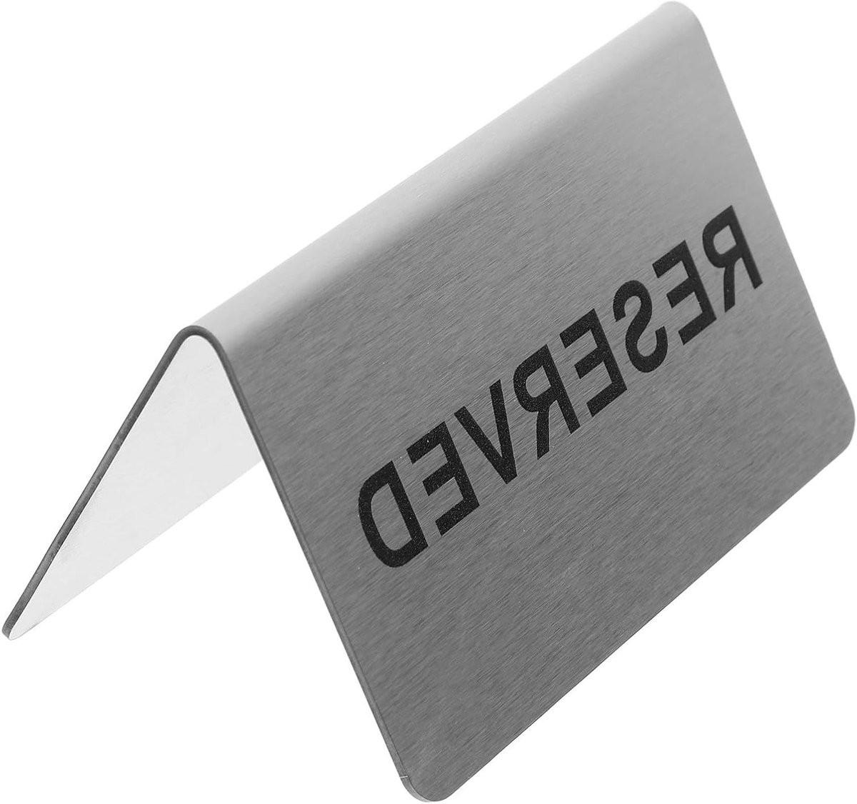 Tafelreserveringsbordjes - Gereserveerde Tafels Borden - Restaurants en Evenementen - Tentvormig Ontwerp - 10x6x6 cm - Zilver