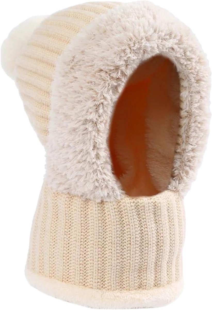 Winter Beanie Hoed en Sjaal Set, 2 in 1 Dikke Zachte Fleece Gevoerde Gebreide Muts en Nekwarmer voor Skiën en Buitenactiviteiten voor Dames en Heren