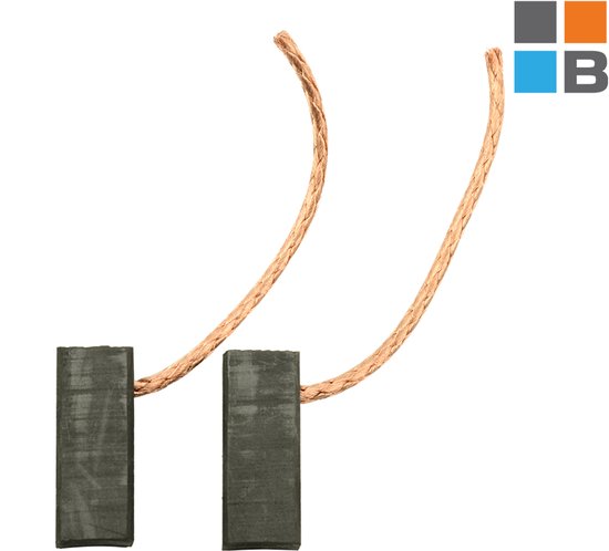Koolborstels Parkside PAH1300 B2, PBH1500 E5, PBH1500 F6, PBH1500 F7 - 7x8x17mm