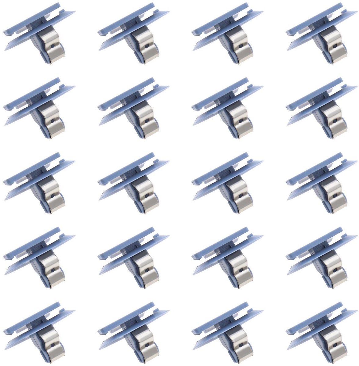 aladdien - Kofferbak Pijler Trim Clips - 20 Stuks - Kunststof - Blauw - Bevestigingsmiddelen - Geschikt voor Vauxhall - A-stijl Trim