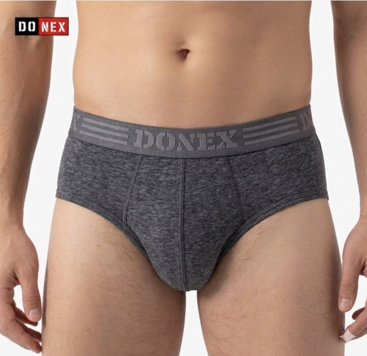 DONEX® Heren Slips – 3 Stuks – Antraciet – Katoen – Basic Comfort – Maat XXL