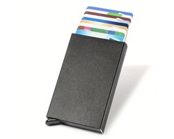 Pasjeshouder -Pasjeshouder - Creditcardhouder - Portemonnee -Aluminium -Unisex Creditcardhouder - RFID & NFC Beveiliging - Zwart
