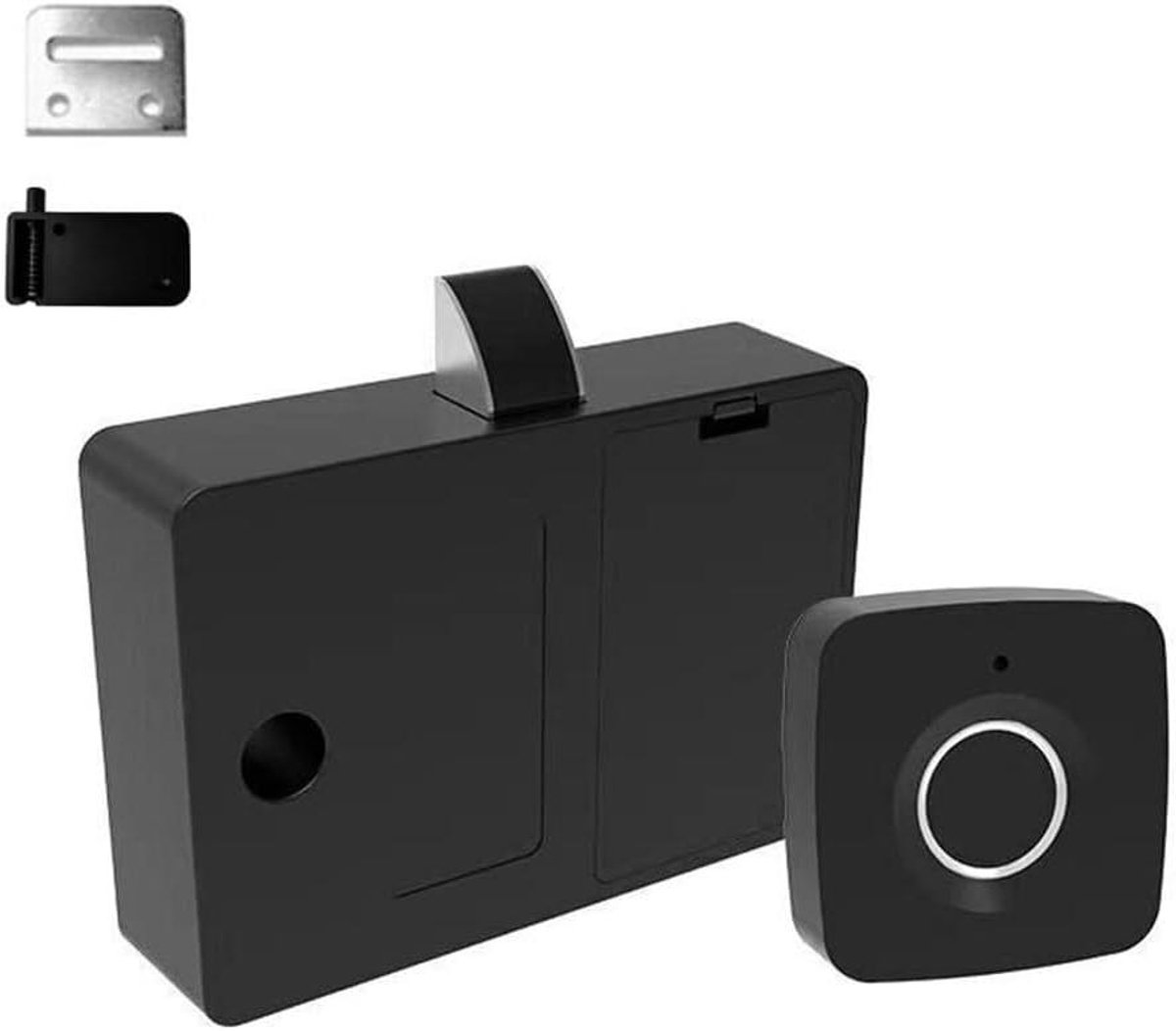 Biometrisch Vingerafdrukslot - Slimme Lade Sluiting - Kast Beveiligen - Sleutelloos Ontgrendelen - 13 x 10 x 7 cm - Zwart