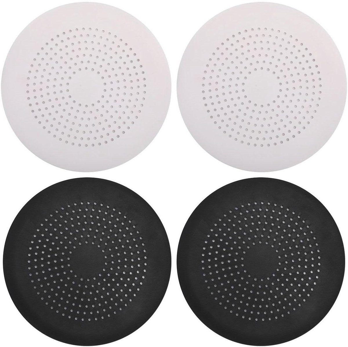 Afvoerafdekking - Afvoerzeef Douche - Verstopping Voorkomen - Effectieve Filtratie - 15 x 15 cm - Zwart Wit