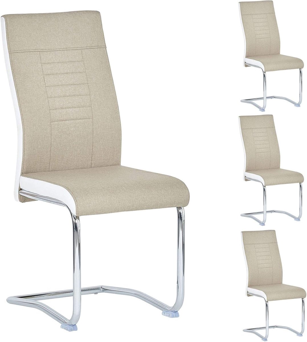 Eetkamerstoelen Set - Keukenstoelen - Comfortabel Zitten - Ergonomisch Ontwerp - 57x43x98