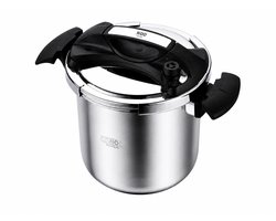 Banoo Dutch Design - Pressure Cooker 4 Liter - Non Stick Marble Coating - Geschikt voor Alle Warmtebronnen - RVS Snelkookpan