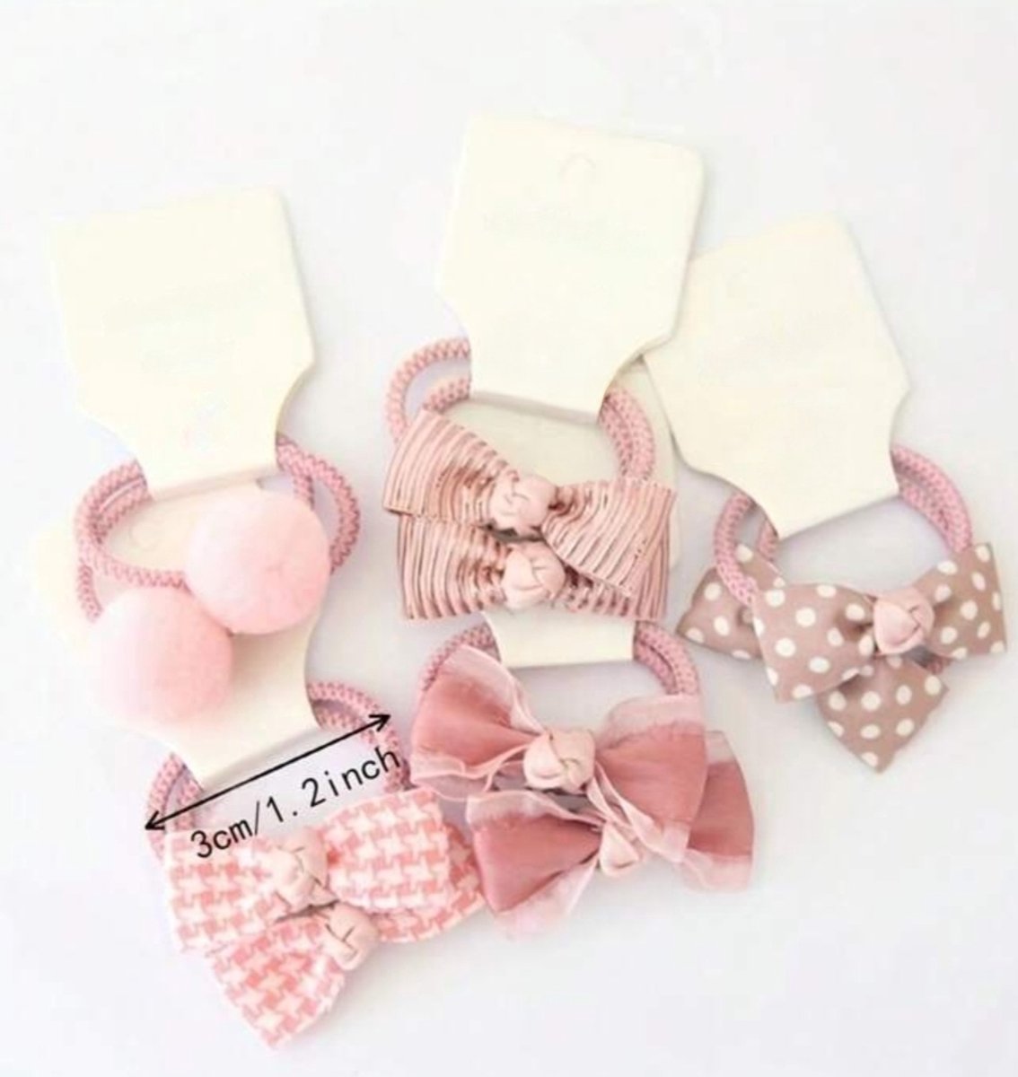 Haarelastiekjes - voor kinderen meisjes - 10 stuks roze - haaraccessoires