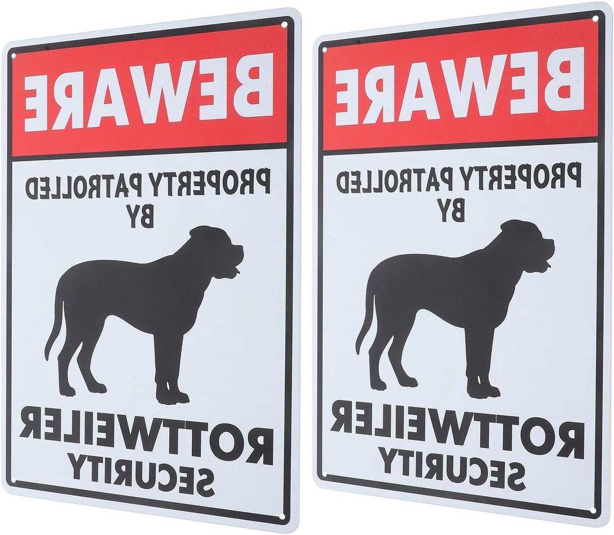Waarschuwingsbord Honden - Hondenbord Tuin - Eigendom Beveiligen - Vintage Metaal Design - 30x20cm - Multi