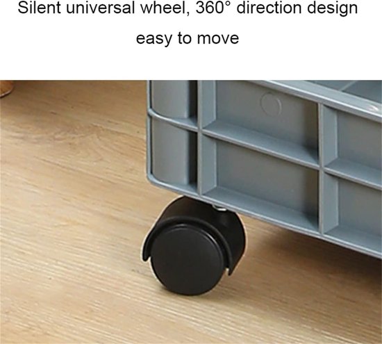 Schoonmaakwagen - Bezemhouder Dweilhouder - Schoonmaken Vereenvoudigen - Verplaatsbaar Met Wielen - 115 cm Hoog - Zilver — afbeelding 5