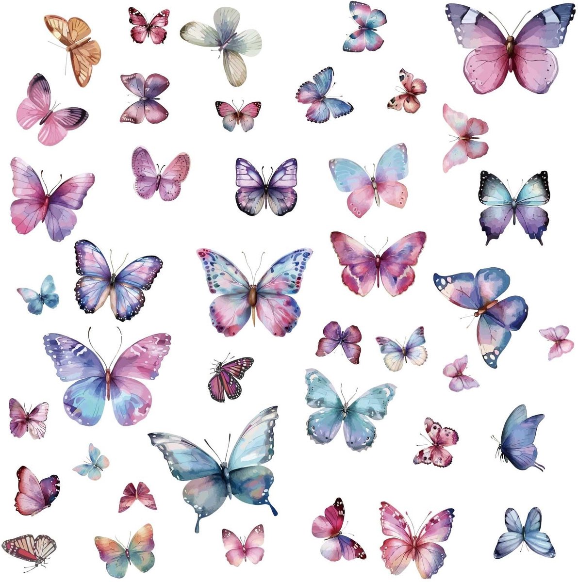 ONF3 - Muurstickers - Decoratie - 8 Zelfklevende PVC Raamstickers - Binnen en Buiten - Creatieve Wanddecoratie - Geschikt voor Kinderen - Multif...