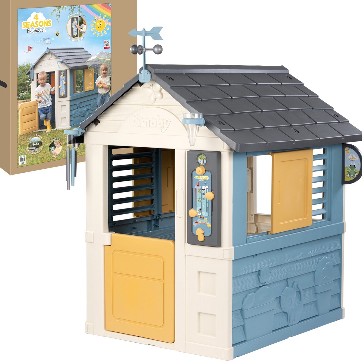 Smoby - 4 Seasons Playhouse - 4 Seizoenen huis - Windmeter - Regenmeter - Speelhuis — afbeelding 9