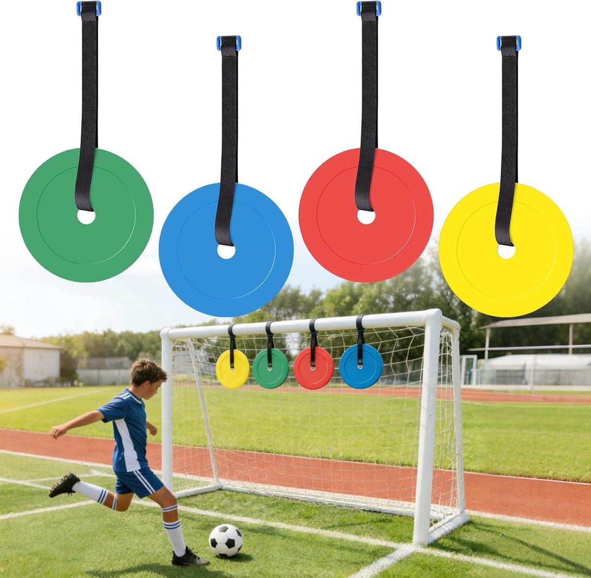 Voetbal Trainingsschijven - Agility Markers Trainingsdisc - Sportvaardigheid Verbeteren - Duurzaam TPE Materiaal - 15.5 cm Diameter
