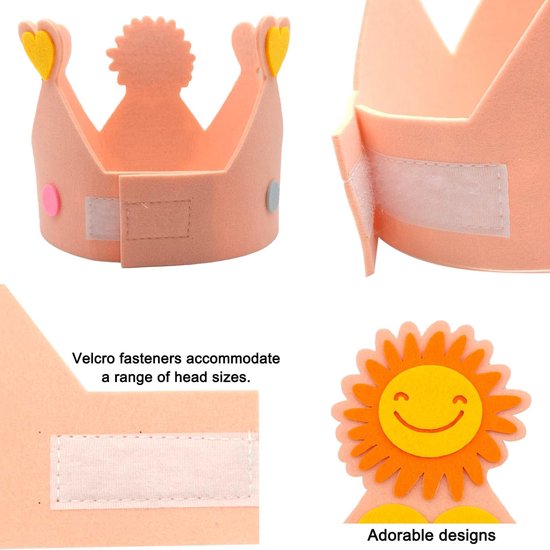 aladdien - Verjaardagscrown - Zonnebril voor Kinderen - Interchangeable Nummers - Verstelbare Hoed - Feestjes - Geschikt voor Kinderen - Kleur of mo... van Aladdien — afbeelding 4