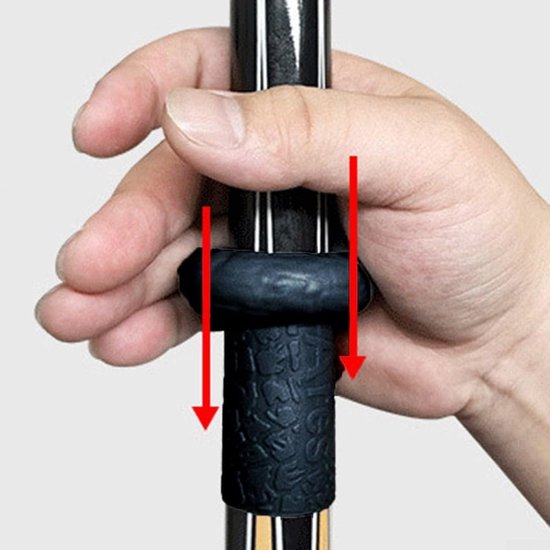 Biljart Keu Grip - Pool Cue Handvat - Verbeteren Balcontrole - Antislip Textuur - ca. 295 x 35 cm - Zwart — afbeelding 4
