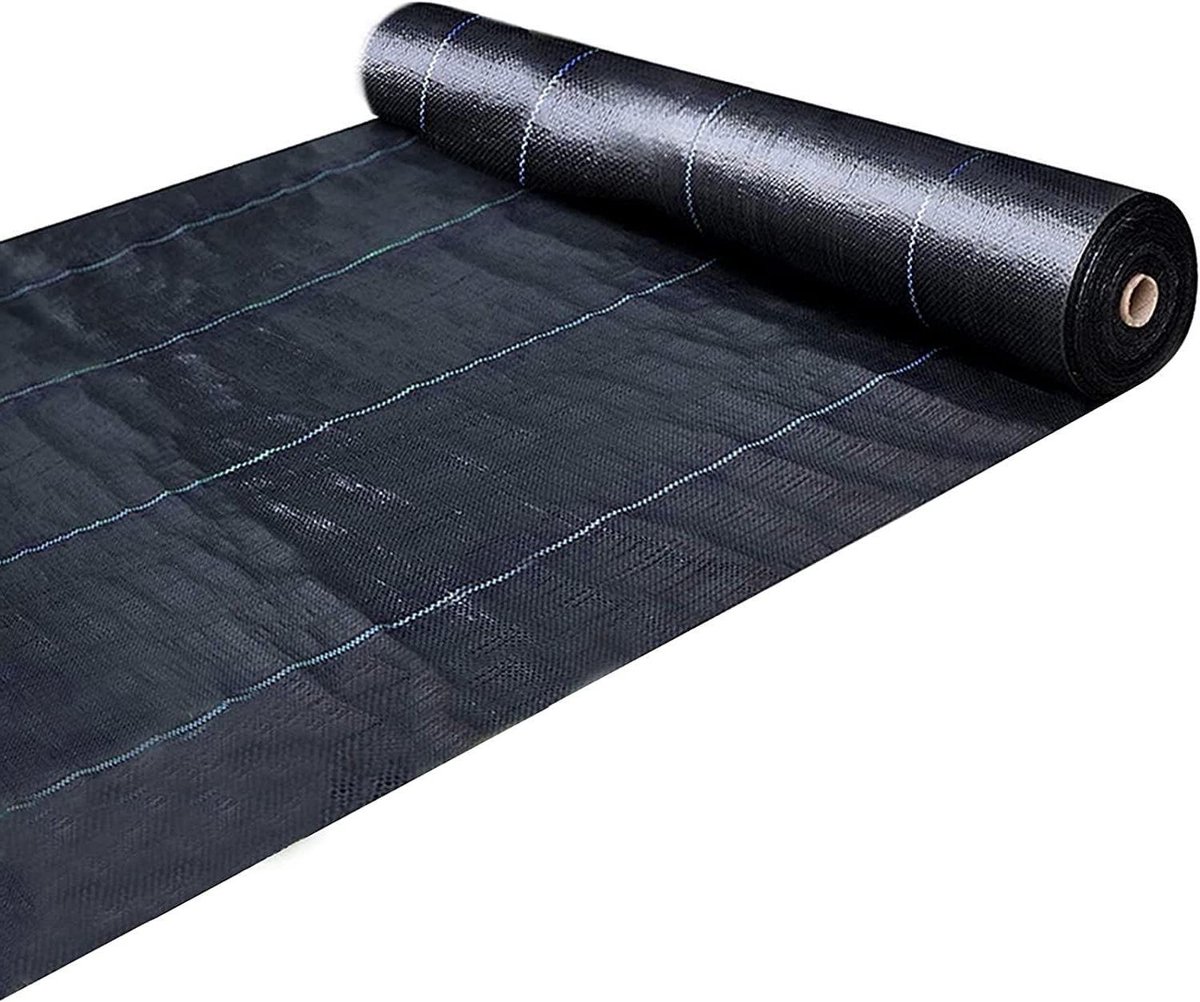 Gronddoek Onkruiddoek - W weedbarrière - Onkruid Vrij Houden - Biologisch Afbreekbaar - 0.6mx130m - Zwart