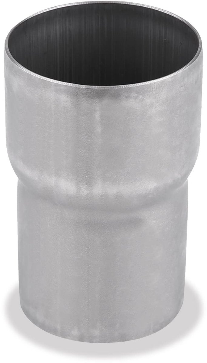 aladdien - Uitlaatpijp Adapter - RVS Connector - Universele Reducer 51mm naar 60mm - Hoogwaardige kwaliteit - Geschikt voor auto - Compact ontwerp -...