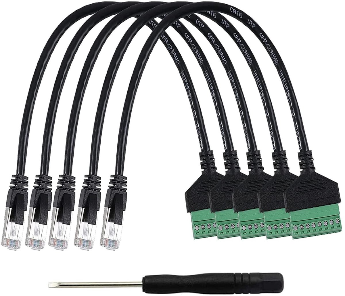 ONF3 - RJ45 Adapters - 8 Pin Schroef Adapters - Hoge kwaliteit - Cat7 Cat6 Cat5 - Ethernet Extender - Ideaal voor netwerkverbinding - Geschikt v...