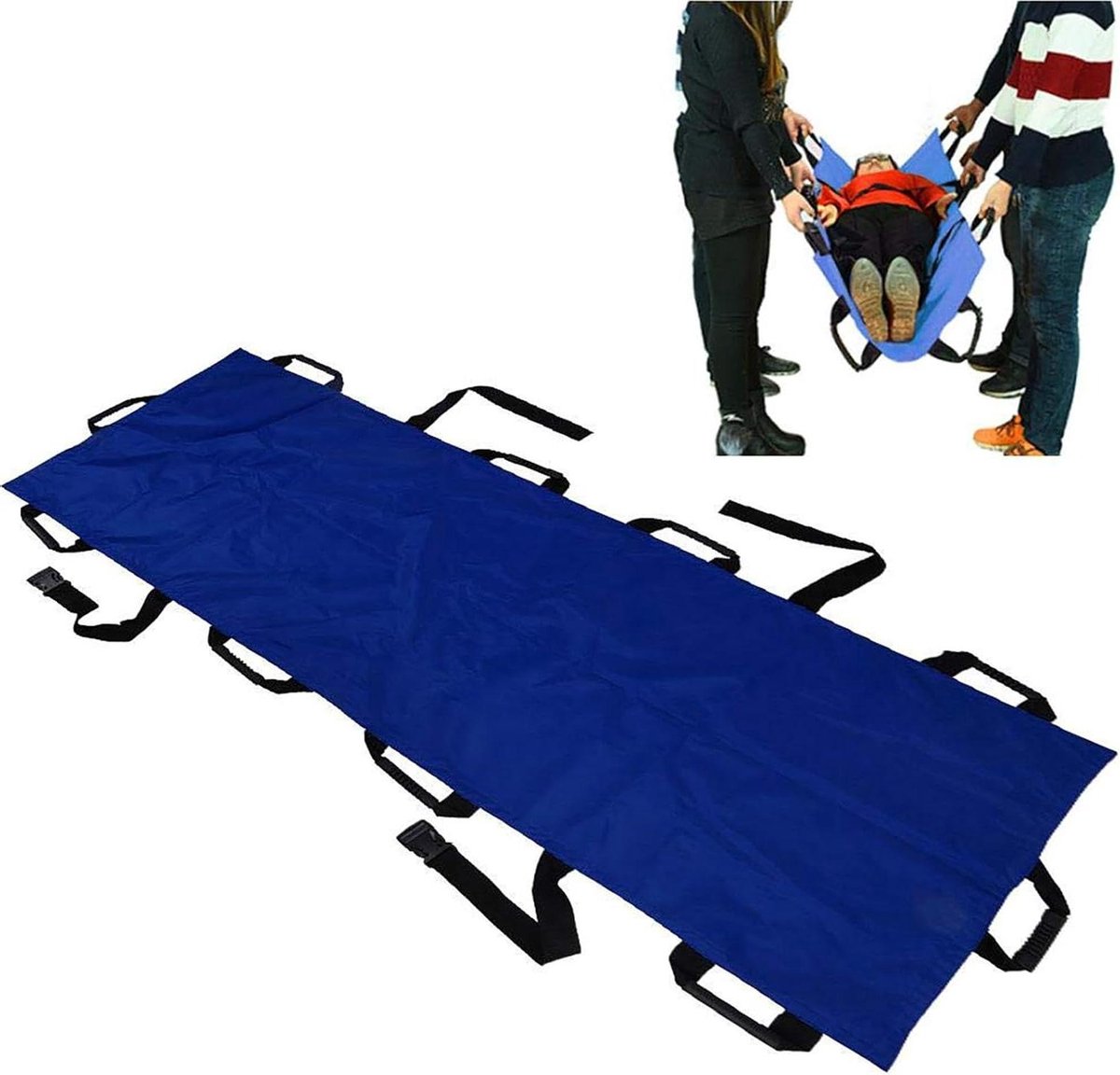 Draagbare Zachte Brancard - Noodhulp Brancard Reddingsbrancard - Noodhulp Verlenen - 12 Comfortabele Handvatten - 180 x 70 cm - Oranje