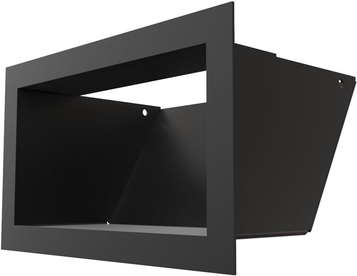 Ventilatierooster - Luchtrooster Rooster - Luchtstroom Regelen - 45 Graden Hoek - 12x20 cm - Zwart